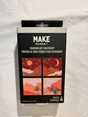 MAKE Market Diamond Art Coaster Kit - Red & Coral Set